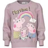 Name it Sweatshirt 'NMFNori Peppa' lysebeige / lyseblå / pastelgul / lilla / lyserød