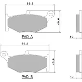 Nissin A0950 2p-319ns 225106047 Bremseklodser