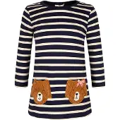 Happy girls Kjole navy / brun