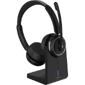 Deltaco HL-100, Trådløs, Opkald/musik, 20 - 20000 Hz, 400 g, Headset, Sort