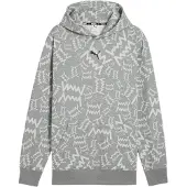 Puma Sportsweatshirt 'Teamjaws Post Game' grå / hvid