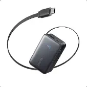 Anker Zolo Power Bank (20000 mAh - 22.5W Built-In USB-C Cable) - Black - 20000 mAh