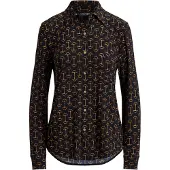 Ralph Lauren Bluse 'CLASSIC' navy / guld
