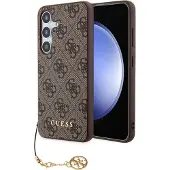 GUESS 4G Charms Collection-etui til Samsung Galaxy A35 - brun