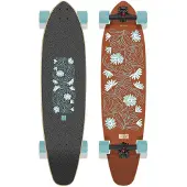 Long Island Flowers 37.85"x9.3" Kicktail Skateboard mønster