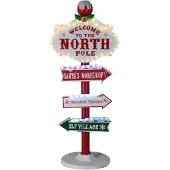 Wellhome Udendørsskilt ´nordpolen´ Med Led Juledekoration 95 Cm