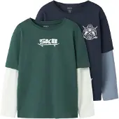 Name it Shirts 'NKMVARTO' navy / opal / gran / hvid