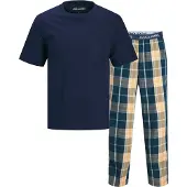 Jack & Jones Pyjamas lang 'JACLUCA' creme / navy / petroleum