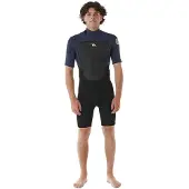 Rip Curl Omega Classic 2 Mm Spring Kortærmet Shorty Med Lynlås I Ryggen