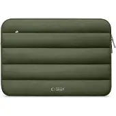 Tech-Protect Blødt plyset laptop-etui 15-16 - Army Grøn