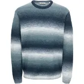 Only & Sons Pullover 'ONSBertil' blå-meleret / hvid