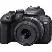 Canon EOS R10 - Digitalkamera - spejlløst - 24.2 MP - APS-C - 4K / 60 fps - 2.5x optisk zoom RF-S 18-45 mm F4.5-6.3 IS STM objektiv - Wi-Fi, Bluetooth - sort