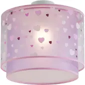 QAZQA Børneloftlampe pink med hjerter - Harrie in Love