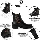 Tamaris Chelsea Boots karamel / sort
