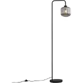 QAZQA Smart gulvlampe sort med røgglas inkl. WiFi A60 - Ana