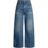 Ralph Lauren Polo Ralph Laurentil kvinder. 211969377001 Blå jeans med brede ben og høj talje (25/32), Casual, Bomuld, Denim