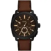 Fossil Analogt ur 'MACHINE' kastaniebrun / sort