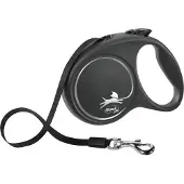 Flexi Automatisk snor Black Design L 5 m, sort