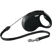Flexi Rolleline Classic - Cord Leash - Sort - M - 5 meter