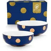 Pip studio Set/2 Bowls Dot Navy 20cm