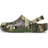 Crocs Classic Camouflage Clog - Grøn/Multicolor, størrelse 37