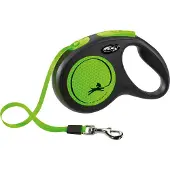 Flexi New NEON leash M 5M 25KG black/neon green
