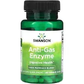 Swanson Health , Anti-Gas Enzyme, Høj Potens Blending, 90 Veggie Kapsler