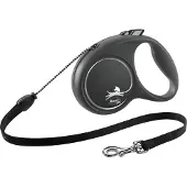 Flexi Black Design M snor 5 m, 20 kg, sort
