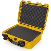 Nanuk 920 case containing moulded foam, yellow