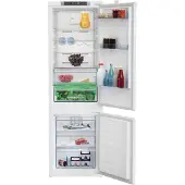 Beko BCNA275E4SN - Køleskab/fryser - bund-fryser - til indbygning - niche - bredde: 56 cm - dybde: 55.5 cm - højde: 178.4 cm - 254 liter - Klasse E - hvid
