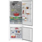 Beko BCSA285K4SN - Køleskab/fryser - bund-fryser - til indbygning - bredde: 54 cm - dybde: 54.5 cm - højde: 177.5 cm - 271 liter - Klasse E - hvid