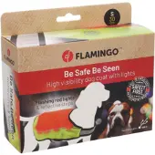 Flamingo Sikkerhedsjakke Simi fluo orange med LED-lys til hunde
