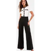Lipsy Jumpsuit sort / hvid