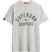 Superdry Superdrytil mænd. M1012013A Surplus T-shirt grå (L), Casual, Bomuld, Korte ærmer
