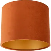 QAZQA Stof lampeskærm orange med guld indvendig 18/18/14