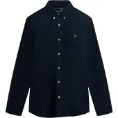Superdry Superdrytil mænd. M4011037A Klassisk Oxford L/S-skjorte Eclipse navy (L), Bomuld, Lange ærmer, Blå