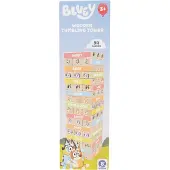 Bluey Tumbling Tower: 54 farverige træklodser til familiehygge - FSC-certificeret, giftfri, strategispil
