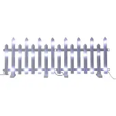 Wellhome Hvidt Led-hegnslyssæt Med Controller Og Timer 8 Stykker