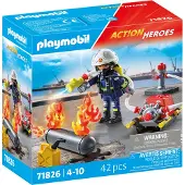 Playmobil Action Heroes - Brandbekæmper... - 71826 - 42 Dele - - OneSize - Legetøjsfigur