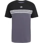 Adidas Bluser & t-shirts 'CHEST STRIPES' basalgrå / sort / hvid