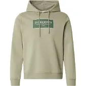 Jack & Jones Sweatshirt 'JORGREENE' khaki / gran / hvid
