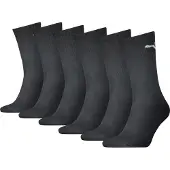 Puma Unisex Crew Socks 6 pack, Clothing, Black, 47-49