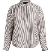 Zizzi Bluse 'Manavas' sort / hvid