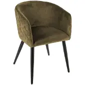 Atmosphera Marlo Velvet bord, khaki 56x55x76 cm