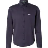 BOSS Skjorte 'Motion' marin / hvid