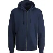 Jack&Jones PLUS Plus Size Ensfarvet Hættetrøje Med Lynlås