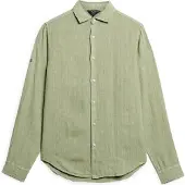 Superdry Studios Casual Linen Skjorte Med Lange ærmer