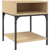 vidaXL Sengebord 40x41x50 Cm Konstrueret Træ - 1 / Sonoma-eg