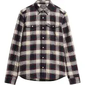 Superdry Merchant Linen Check Skjorte Med Lange ærmer