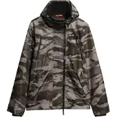 Superdry Superdrytil mænd. M5012100A Vindjakke med hætte Mountain grey (XL), Casual, Grå, Camouflage, Genanvendt polister, Bæredygtig